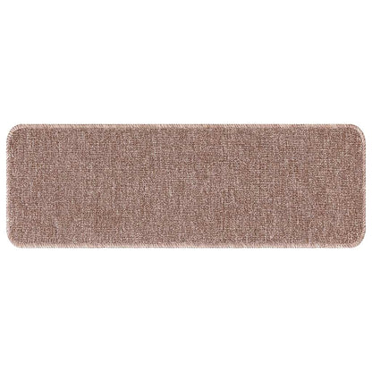 Tapetes Antiderrapantes para Escadas 15 pcs Castanho-claro