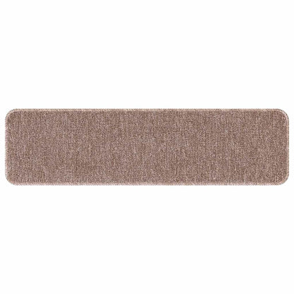 Tapetes Antiderrapantes para Escadas 15 pcs Castanho-claro