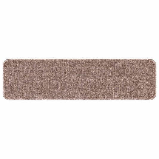 Tapetes Antiderrapantes para Escadas 15 pcs Castanho-claro