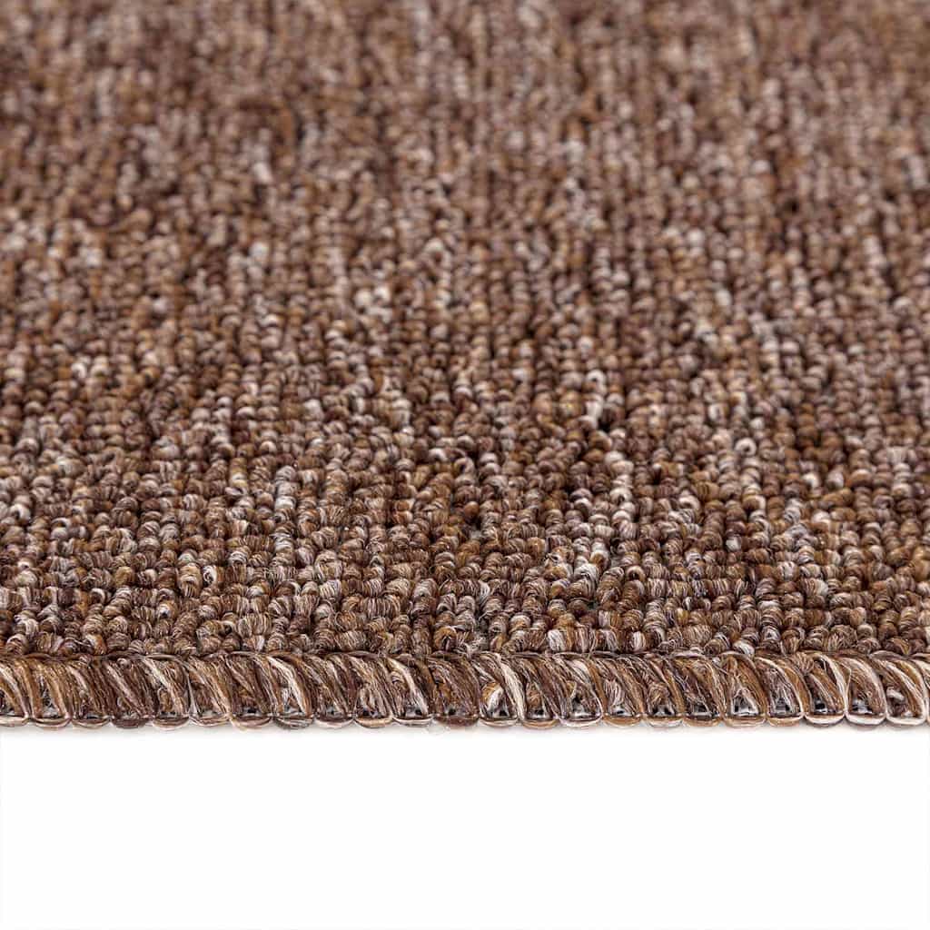 Tapetes Antiderrapantes para Escadas 15 pcs Castanho 60 x 25 cm