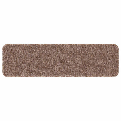 Tapetes Antiderrapantes para Escadas 15 pcs Castanho 75 x 20 cm