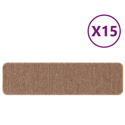 Tapetes Antiderrapantes para Escadas 15 pcs Amarelo 75 x 20 cm