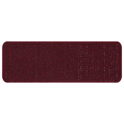 Tapetes Antiderrapantes para Escadas 15 pcs Bordô 60 x 25 cm PP
