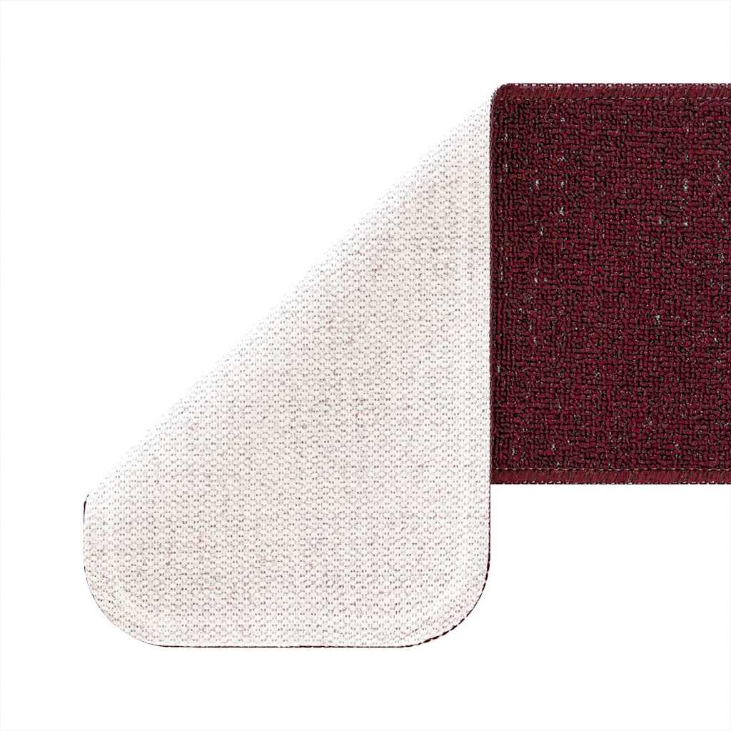 Tapetes Antiderrapantes para Escadas 15 pcs Bordô 75 x 20 cm PP
