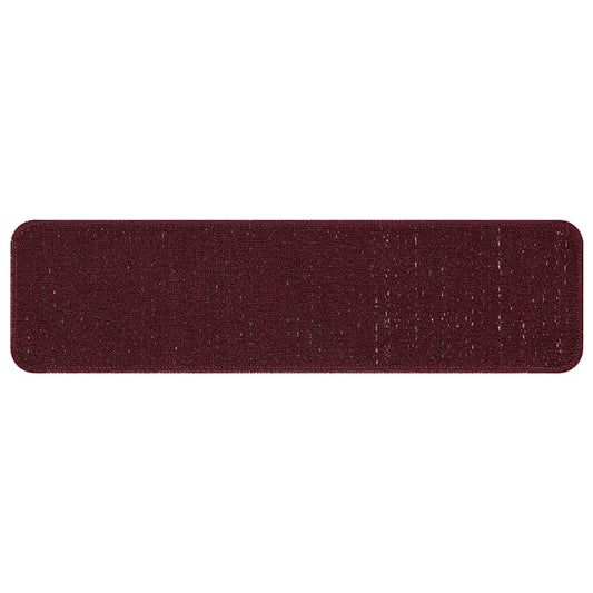 Tapetes Antiderrapantes para Escadas 15 pcs Bordô 75 x 20 cm PP