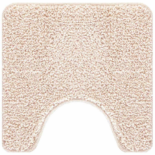 Tapete Antiderrapante para Banheiro com Corte para o Vaso Creme