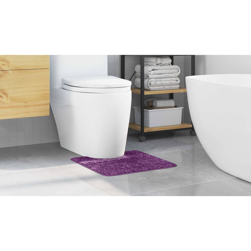 Tapete Antiderrapante para Banheiro com Corte para o Vaso Roxo