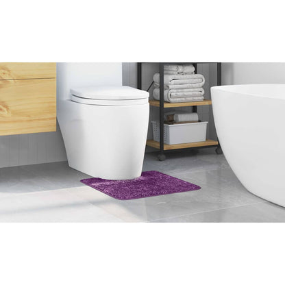 Tapete Antiderrapante para Banheiro com Corte para o Vaso Roxo
