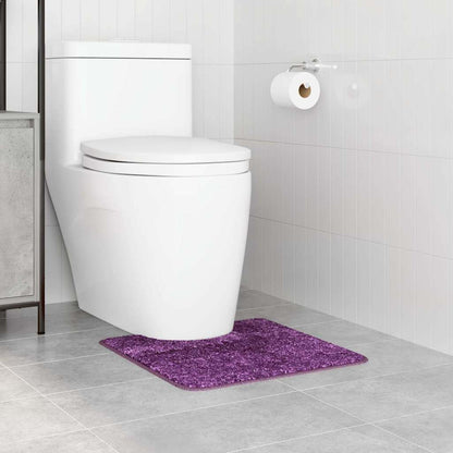 Tapete Antiderrapante para Banheiro com Corte para o Vaso Roxo