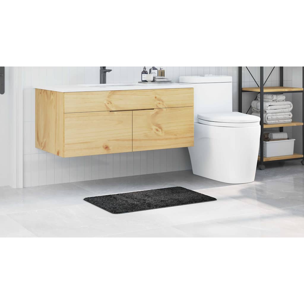 Tapete de Banho Antiderrapante Cinzento escuro 50 x 80 cm PP