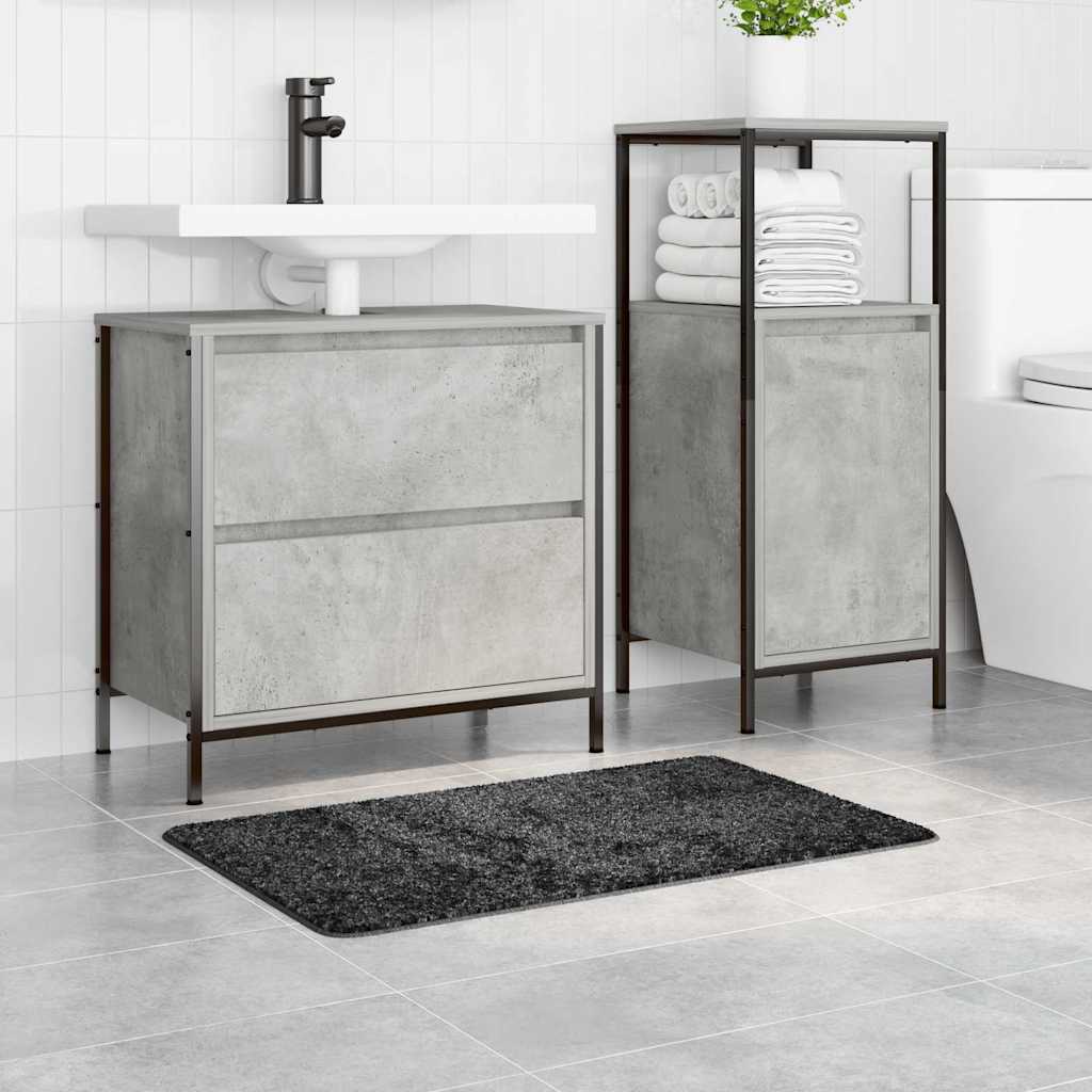 Tapete de Banho Antiderrapante Cinzento escuro 50 x 80 cm PP
