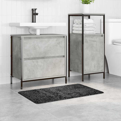 Tapete de Banho Antiderrapante Cinzento escuro 50 x 80 cm PP