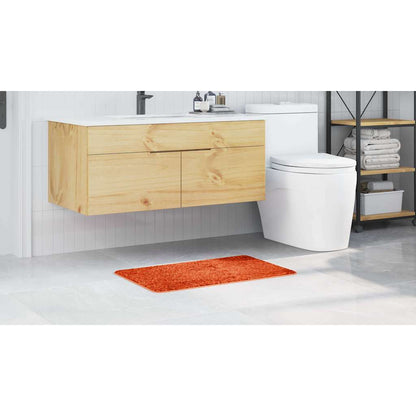 Tapete de Banho Antiderrapante Laranja 50 x 80 cm PP