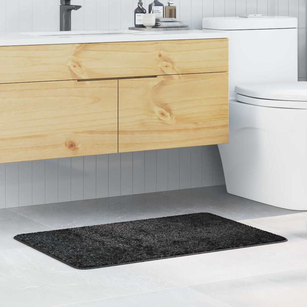 Tapete de Banho Antiderrapante Cinzento escuro 60 x 90 cm PP