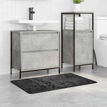 Tapete de Banho Antiderrapante Cinzento escuro 60 x 90 cm PP
