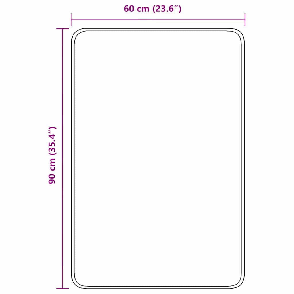 Tapete de Banho Antiderrapante Laranja 60 x 90 cm PP