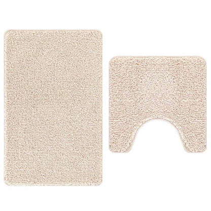 Conjunto de Tapetes de Banho Antiderrapantes 2 pcs Creme PP