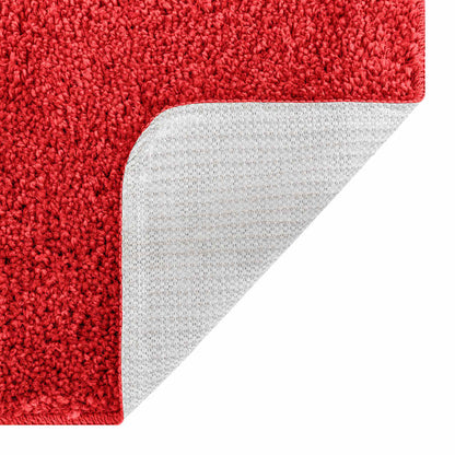 Conjunto de Tapetes de Banho Antiderrapantes 2 pcs Vermelho PP