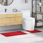 Conjunto de Tapetes de Banho Antiderrapantes 2 pcs Vermelho PP