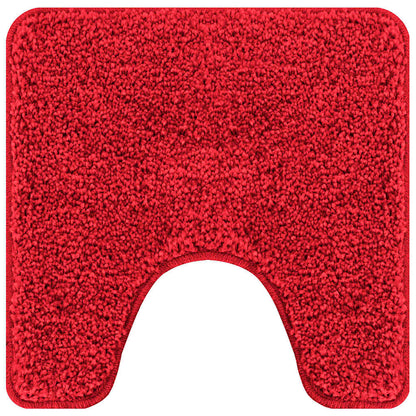 Conjunto de Tapetes de Banho Antiderrapantes 2 pcs Vermelho PP