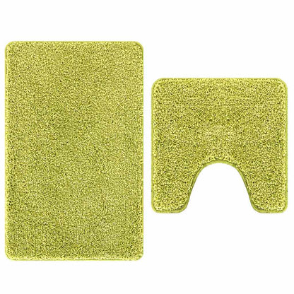 Conjunto de Tapetes de Banho Antiderrapantes 2 pcs Verde PP