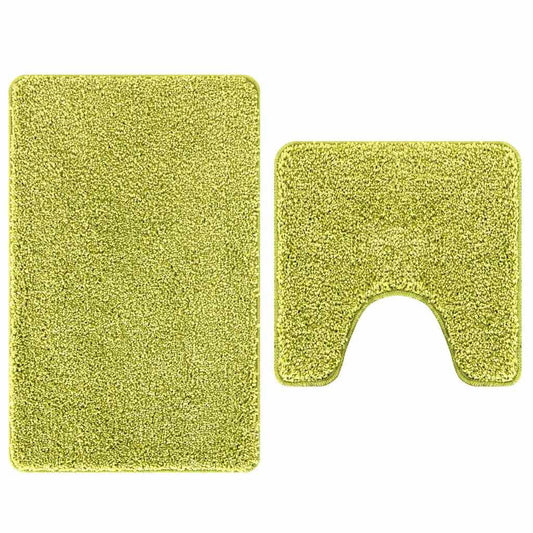 Conjunto de Tapetes de Banho Antiderrapantes 2 pcs Verde PP