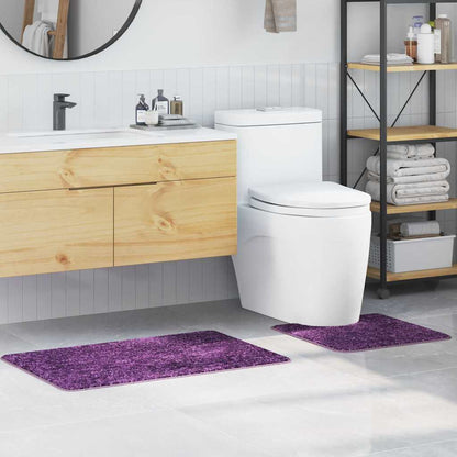 Conjunto de Tapetes de Banho Antiderrapantes 2 pcs Roxo PP