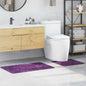 Conjunto de Tapetes de Banho Antiderrapantes 2 pcs Roxo PP