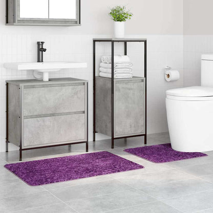 Conjunto de Tapetes de Banho Antiderrapantes 2 pcs Roxo PP