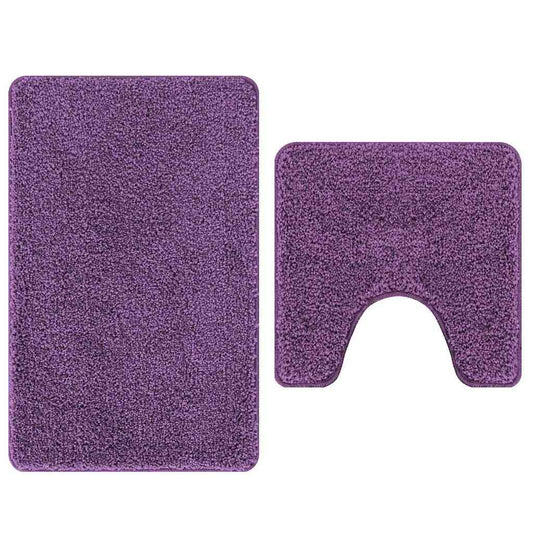 Conjunto de Tapetes de Banho Antiderrapantes 2 pcs Roxo PP