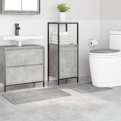 Conjunto de Tapetes de Banho Antiderrapantes 3 pcs Cinzeto