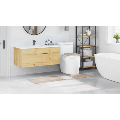 Conjunto de Tapetes de Banho Antiderrapantes 3 pcs Creme