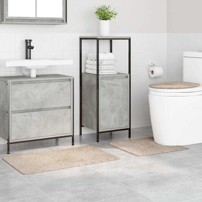Conjunto de Tapetes de Banho Antiderrapantes 3 pcs Creme