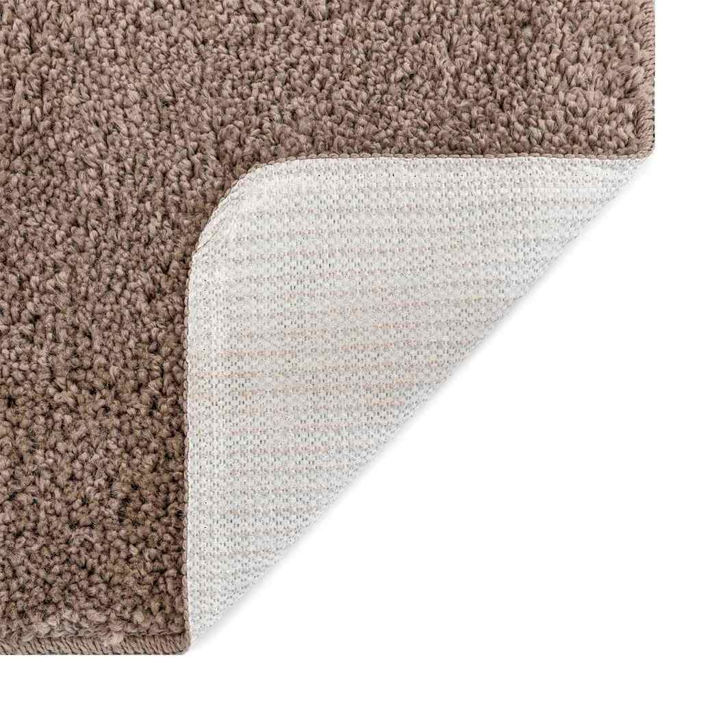 Conjunto de Tapetes de Banho Antiderrapantes 3 pcs Castanho