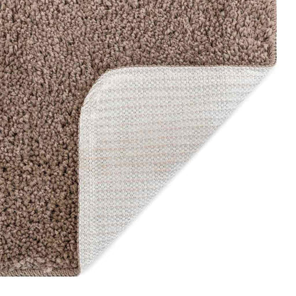 Conjunto de Tapetes de Banho Antiderrapantes 3 pcs Castanho