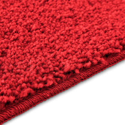 Conjunto de Tapetes de Banho Antiderrapantes 3 pcs Vermelho