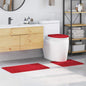 Conjunto de Tapetes de Banho Antiderrapantes 3 pcs Vermelho