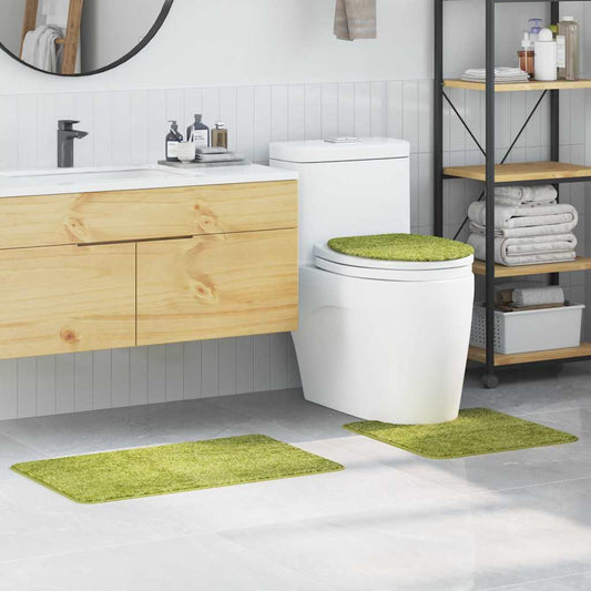 Conjunto de Tapetes de Banho Antiderrapantes 3 pcs Verde