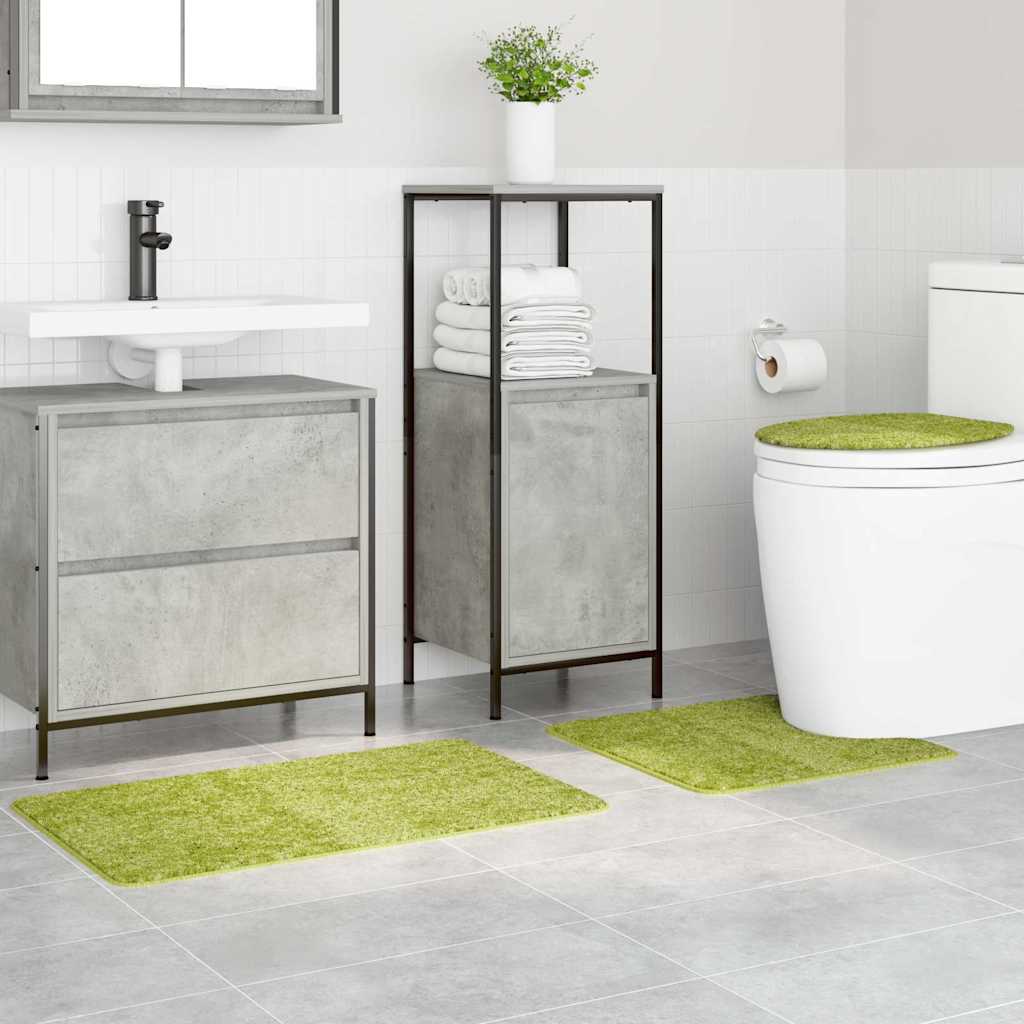 Conjunto de Tapetes de Banho Antiderrapantes 3 pcs Verde