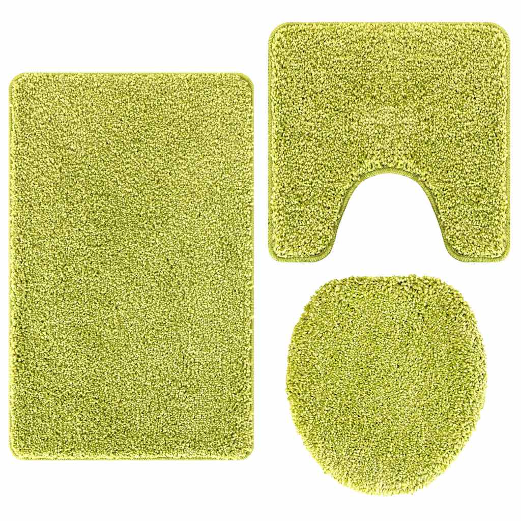 Conjunto de Tapetes de Banho Antiderrapantes 3 pcs Verde