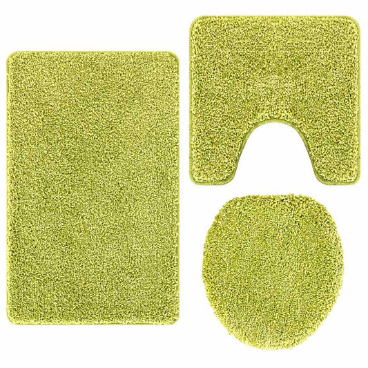 Conjunto de Tapetes de Banho Antiderrapantes 3 pcs Verde