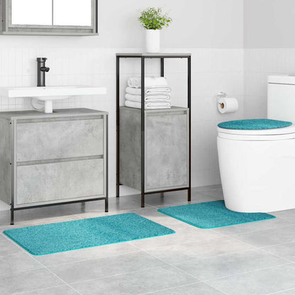 Conjunto de Tapetes de Banho Antiderrapantes 3 pcs Turquesa