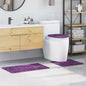 Conjunto de Tapetes de Banho Antiderrapantes 3 pcs Roxo