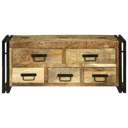 Mesa de centro Castanho Madeira de mangueira áspera maciça