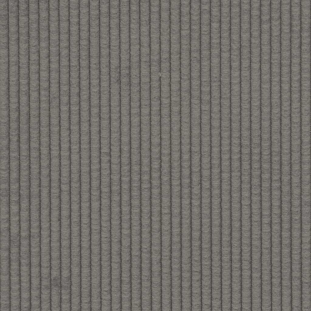 Sofá modular com almofadas tecido corduroy cinzento-claro