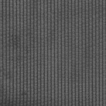 Sofá modular com almofadas tecido corduroy cinzento-escuro