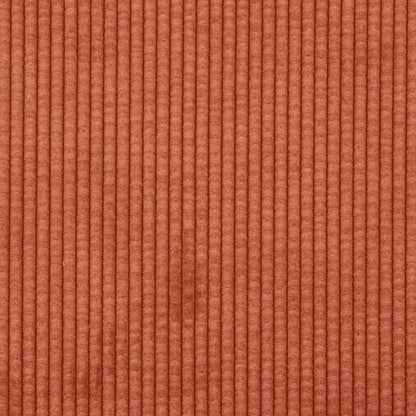 Sofá modular com almofadas tecido corduroy laranja vermelho