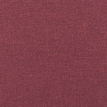 Sofá modular com pufes e almofadas tecido vermelho tinto