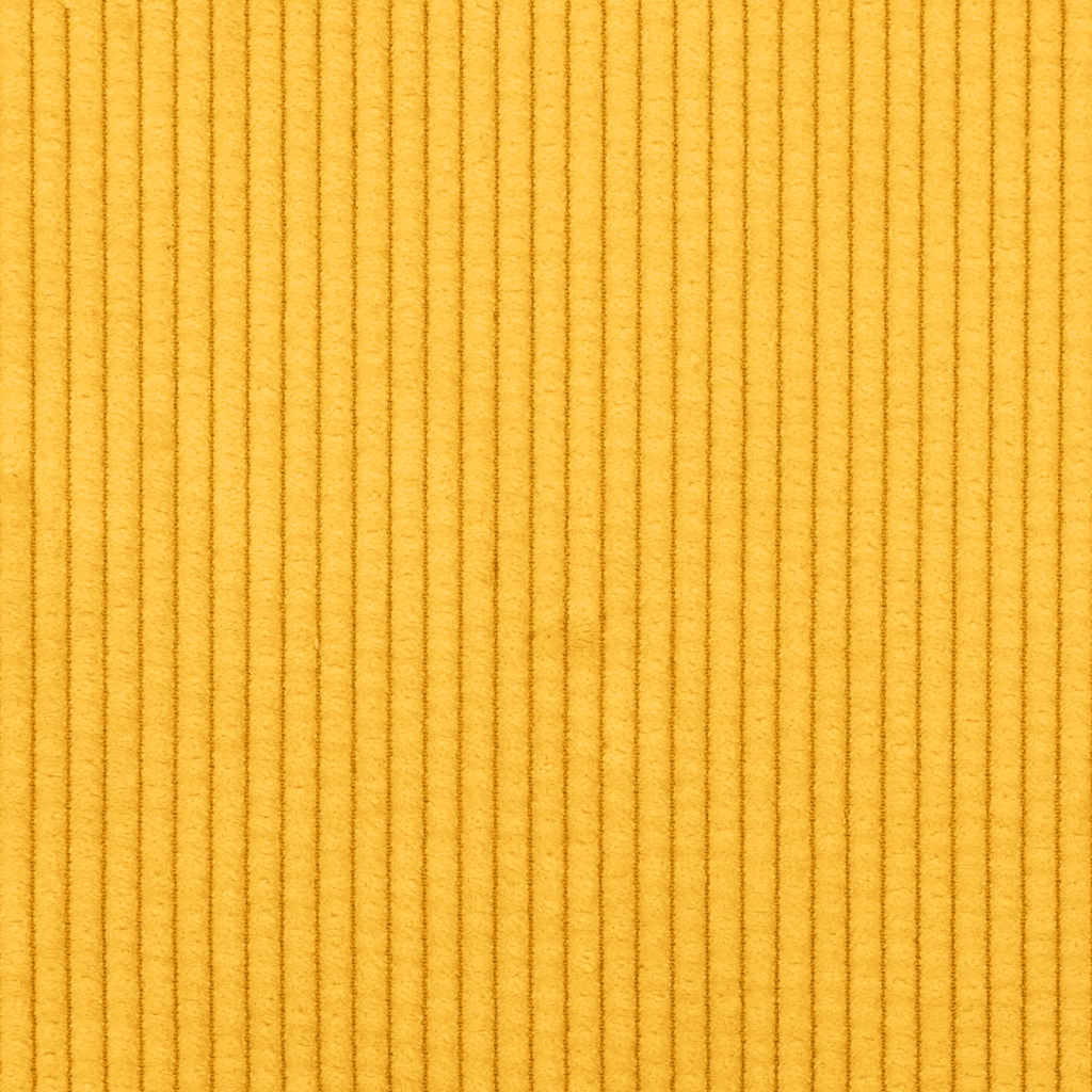 Sofá modular c/ pufes almofadas tecido corduroy amarelo-claro
