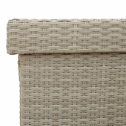 Caixa de arrumação com rodas 110x55x73 cm vime PE cinza-claro